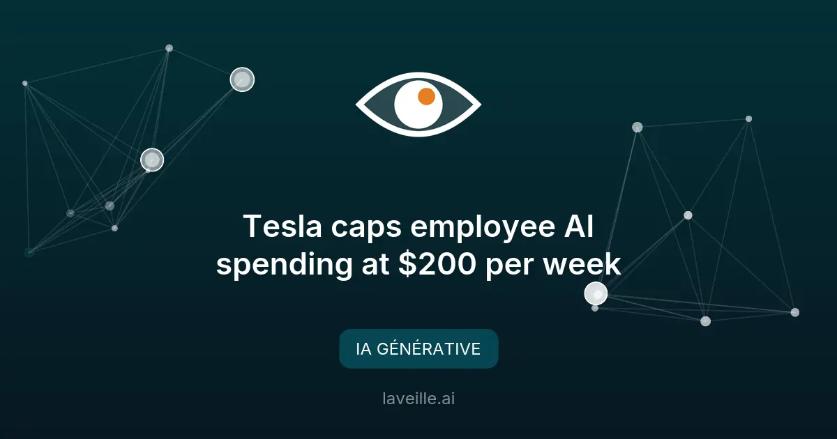 Tesla limite les dépenses en IA à 200$ par semaine