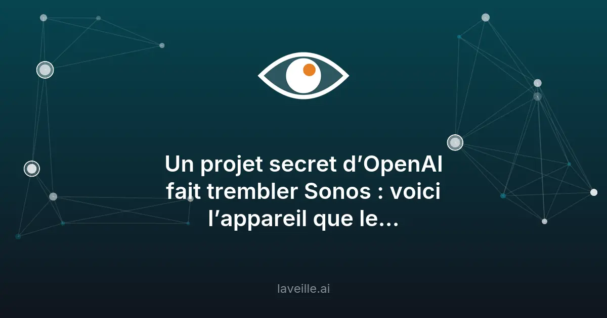 OpenAI prépare une enceinte connectée dédiée à ChatGPT