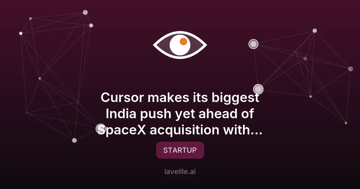 Cursor lance un abonnement localisé en Inde avant son rachat par SpaceX
